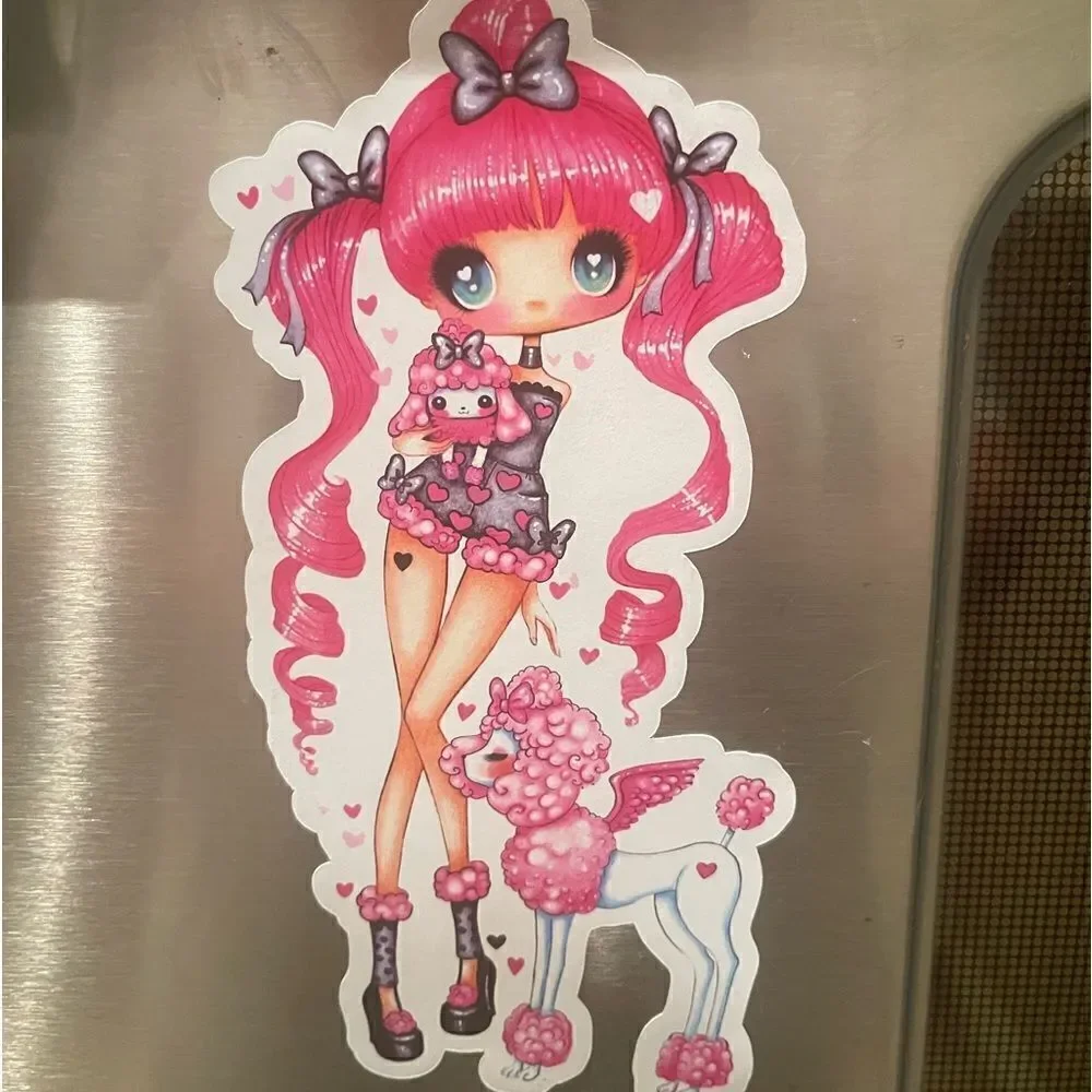 GORGEOUS SYBILE Art Magnet with Cute Girl
